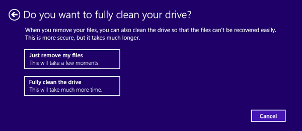 full clean the drive